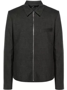 Givenchy шерстяной бомбер с прямым воротником, серый