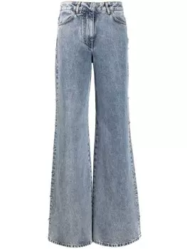 Givenchy широкие джинсы с кристаллами, синий