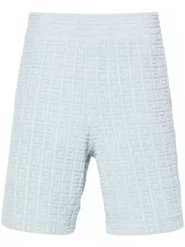 Givenchy шорты-бермуды с жаккардовым узором, синий