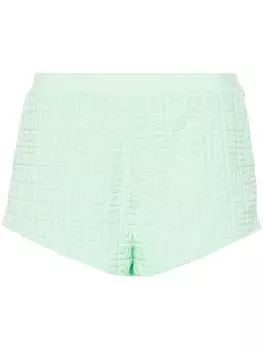 Givenchy шорты с декором 4G, зеленый