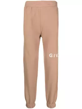 Givenchy спортивные брюки с логотипом, коричневый