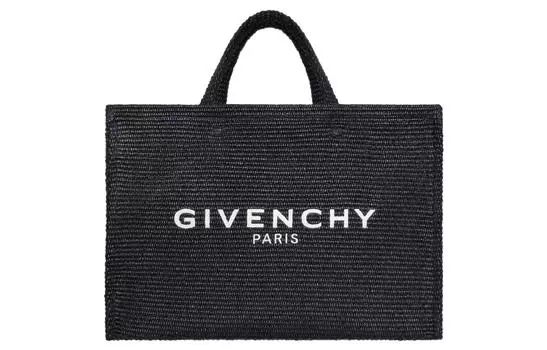 Givenchy Сумка-шоппер из рафии, сумка-шоппер, сумка через плечо, женская сумка-туба, черная