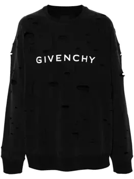 Givenchy толстовка Archetype в рубчик, черный