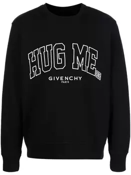 Givenchy толстовка с вышитой надписью, черный