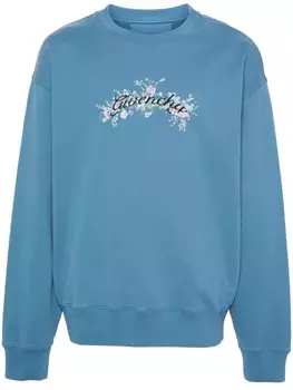 Givenchy толстовка с вышитым логотипом, синий