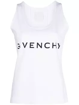 Givenchy топ с логотипом, белый