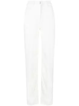 Givenchy юбка в технике пэчворк с завышенной талией, белый