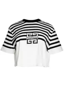 Givenchy укороченная футболка с логотипом 4G, белый