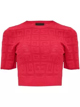 Givenchy жаккардовый топ с логотипом, розовый