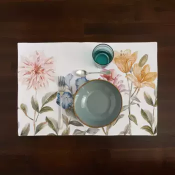 Giverny El Corte Ingls устойчивая к пятнам индивидуальная скатерть из смолы, разноцветный