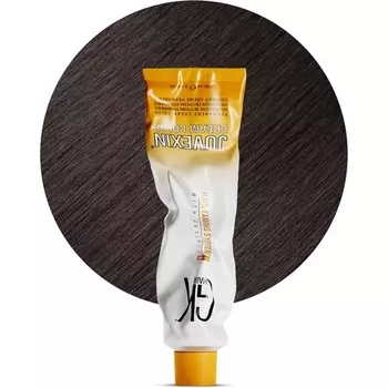 GK HAIR Global Keratin Профессиональная крем-краска для волос в тюбике 3,4 жидких унций 100 мл Ледяной каштан 6,91 Темно-русый