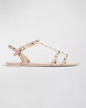 Гладиаторские сандалии Rockstud Jelly Flat Valentino Garavani