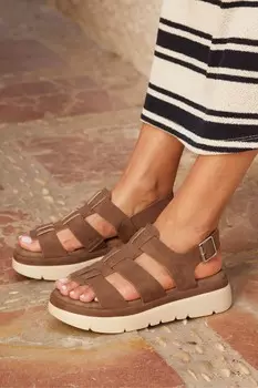 Гладиаторы Boston с пяткой на пятке Linzi, коричневый