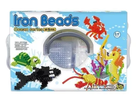 Гладильная машина, гладильные бусы, набор Ocean 3D, 3000 шт. Zabawkowy Zawrt Gowy