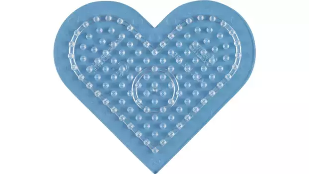 Гладильные бусы миди5+ игольная пластина маленькое сердечко, прозрачная Hama Perlen