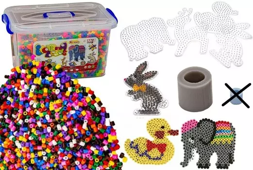 Гладильные бусы Набор для глажки 6000 бусин в коробке большой 1см PakaNiemowlaka