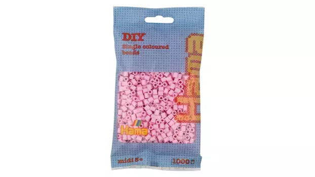 Гладильные бусы в мешочке, около 1000 штук, пастельная роза Hama Perlen