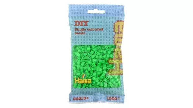 Гладильный бисер миди5+ сумочка с бисером флюорозеленый 1000 штук Hama Perlen