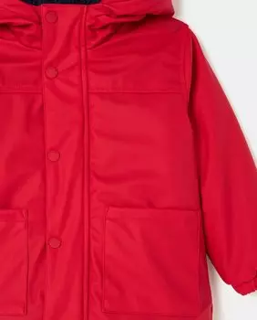 Гладкая легкая прорезиненная парка El Corte Ingls, красный