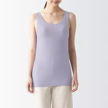Гладкая майка с бюстгальтером MUJI, фиолетовый