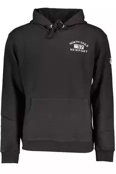 Гладкая мужская толстовка из смесового хлопка с капюшоном North Sails, черный