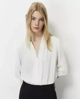 Гладкая струящаяся блузка Sfera, белый