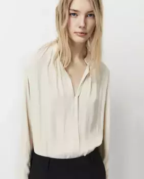 Гладкая струящаяся блузка Sfera, коричневый