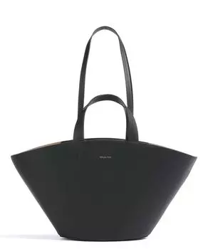 Гладкая телячья кожа Minimal City Шоппер Patrizia Pepe, черный