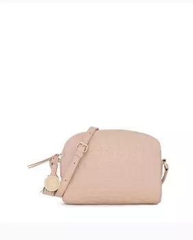 Гладкая женская сумка через плечо с шершавой текстурой розового цвета Tous, розовый