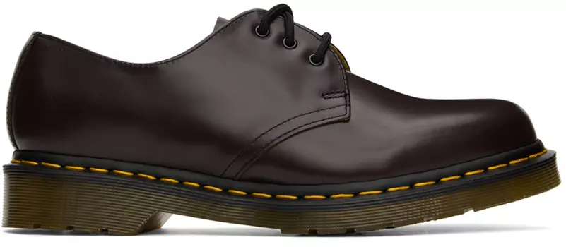 Гладкие оксфорды бордового цвета 1461 Dr. Martens
