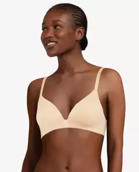 Гладкий бюстгальтер без косточек Essentiall треугольного выреза Chantelle, бежевый