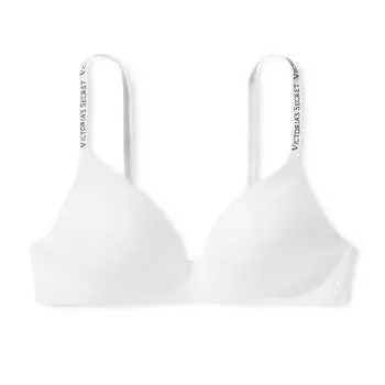 Гладкий бюстгальтер без косточек Victoria's Secret The T-shirt Lined Smooth Micro-rib, белый