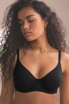 Гладкий бюстгальтер без подкладок с полными чашками Next, черный