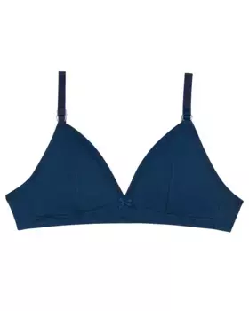 Гладкий бюстгальтер для девочек без косточек и съемных чашек Dim, темно-синий