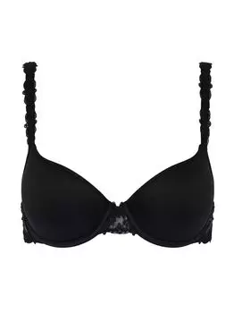 Гладкий бюстгальтер индивидуальной посадки с кружевной отделкой Chantelle, черный