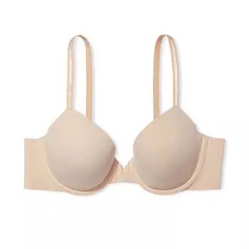 Гладкий бюстгальтер с полным покрытием на легкой подкладке Victoria's Secret Love Cloud Perfect Shape, светло-бежевый