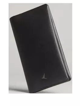 Гладкий кожаный кошелек Troubadour, черный