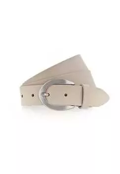Гладкий кожаный ремень Vanzetti, бежевый