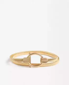 Гладкий металлический женский ремень Parfois, золотой