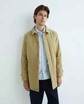 Гладкий мужской костюмный тренч Pertegaz, бежевый