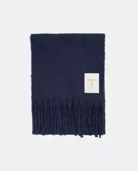 Гладкий шарф Barbour, синий