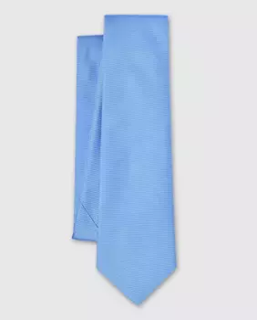 Гладкий шелковый галстук Olympus голубого цвета Olimpo, светло-голубой