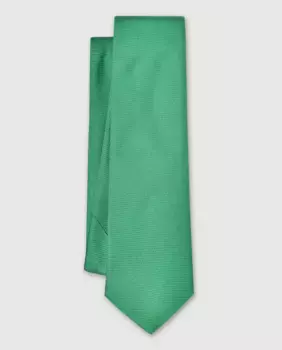 Гладкий шелковый галстук Olympus зеленого цвета Olimpo, зеленый