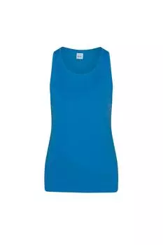 Гладкий спортивный жилет без рукавов Just Cool Girlie AWDis, синий
