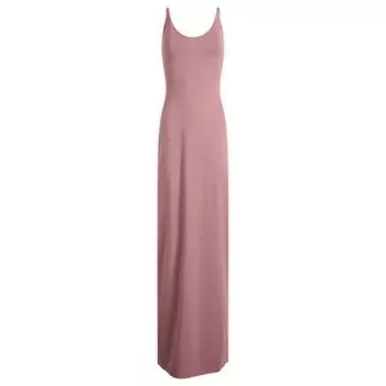 Гладкое платье для отдыха с глубоким круглым вырезом Skims, цвет redwood