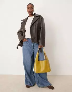 Glamorous – Сумка-тоут цвета лайм-крокодил