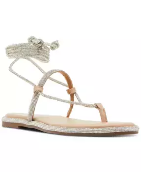 Гламурные босоножки-лодочки с завязками и стразами Madden Girl, серый