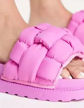 Гламурные розовые шлепанцы с мягкой подкладкой Glamorous