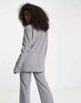 Гламурный пиджак бойфренда оверсайз ледяного серого цвета Glamorous