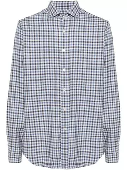 Glanshirt клетчатая рубашка, синий